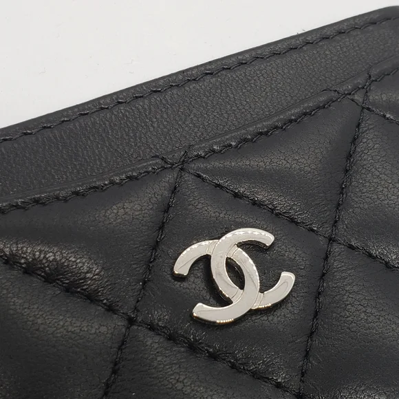 Chanel lambskin leather cardholder black/silver with box and dustbag - Picture 4 of 6